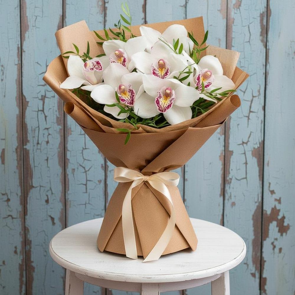 Букет цветов из: Орхидеи и Розы в Долгодеревенское