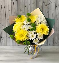 Букет цветов из:  Хризантемы #REPLACE_PRED# Долгодеревенское