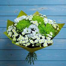 Букет цветов из:  Хризантемы #REPLACE_PRED# Долгодеревенское