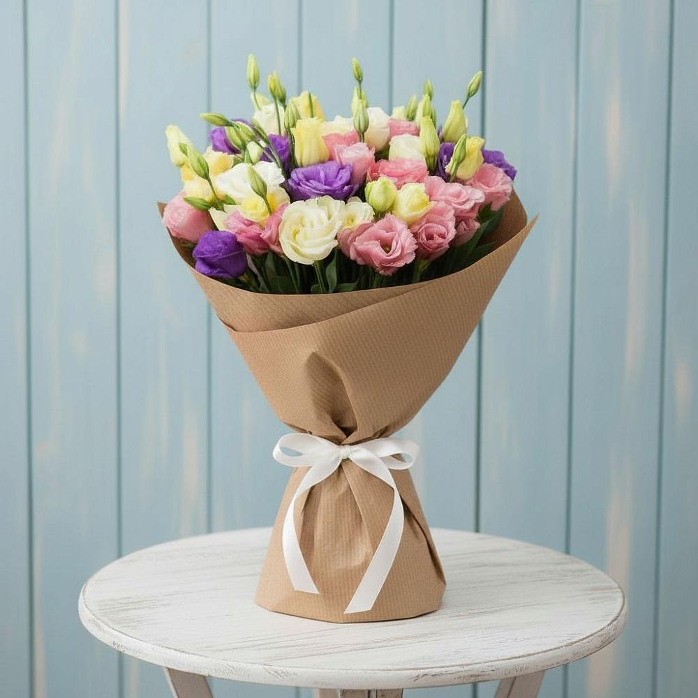 Букет цветов из: Лизиантусы в Долгодеревенское