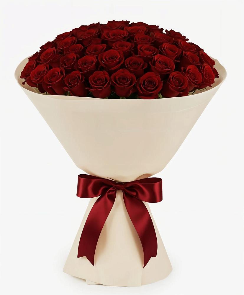 Букет 101 Бордовая роза Блэк Бакарра в Долгодеревенское