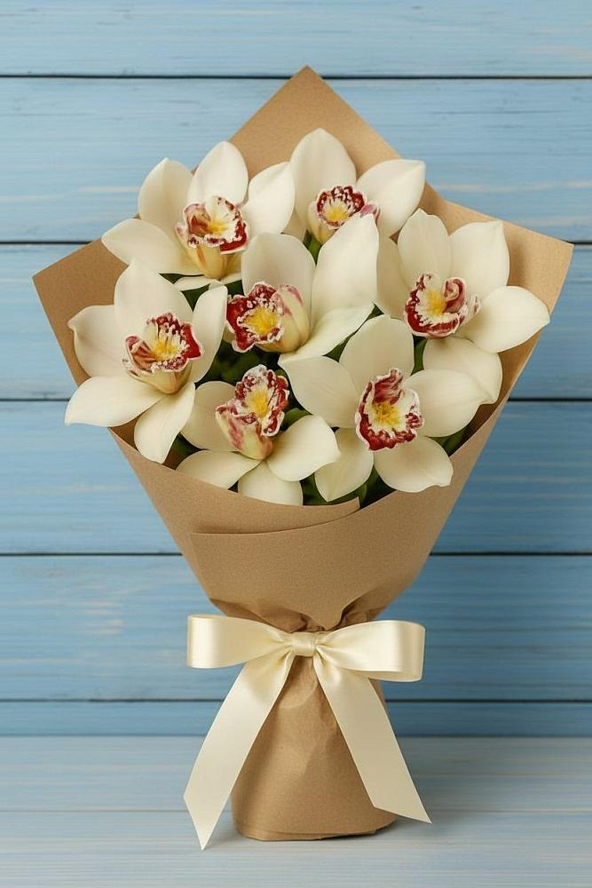 Букет цветов из: Орхидеи и Розы в Долгодеревенское