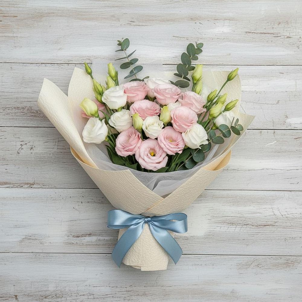 Букет цветов из: Лизиантусы в Долгодеревенское